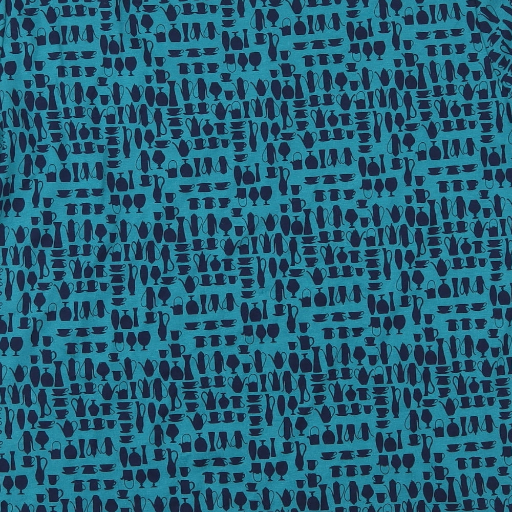 Marks and Spencer Womens Blue Polka Dot  Basic T-Shirt Size 20