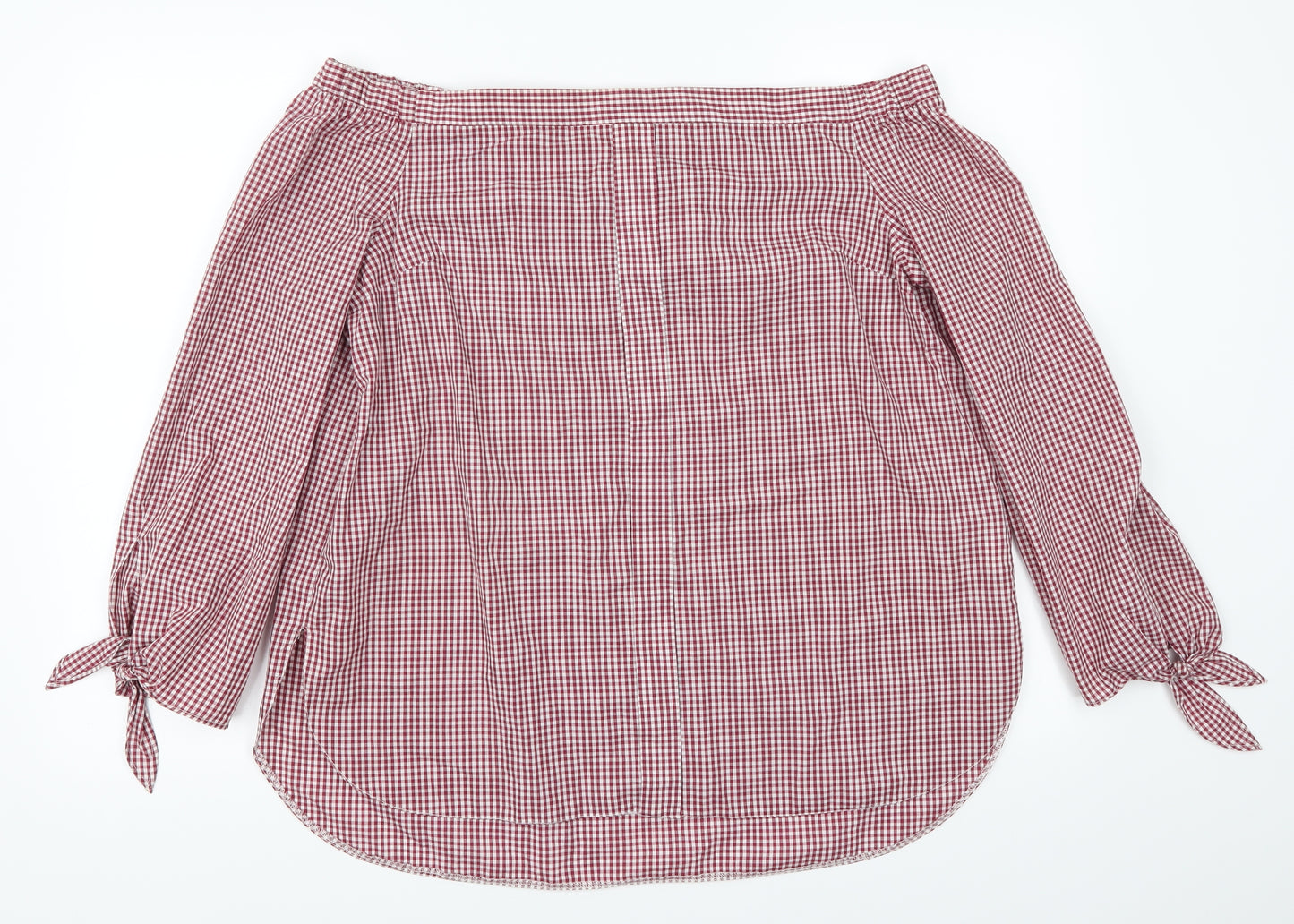 River Island Womens Red Geometric  Basic Blouse Size 14