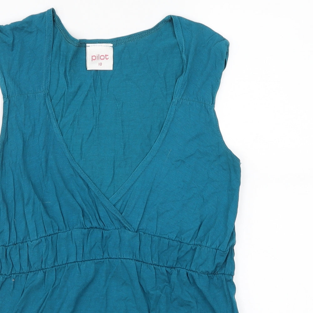 Pilot Womens Blue   Basic Blouse Size 10