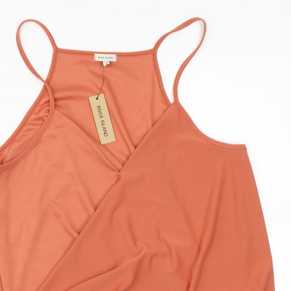 River Island Womens Orange   Basic Tank Size 12