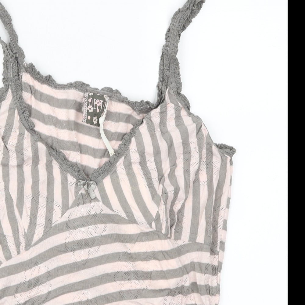 DEPT Womens Pink Striped  Basic Tank Size L