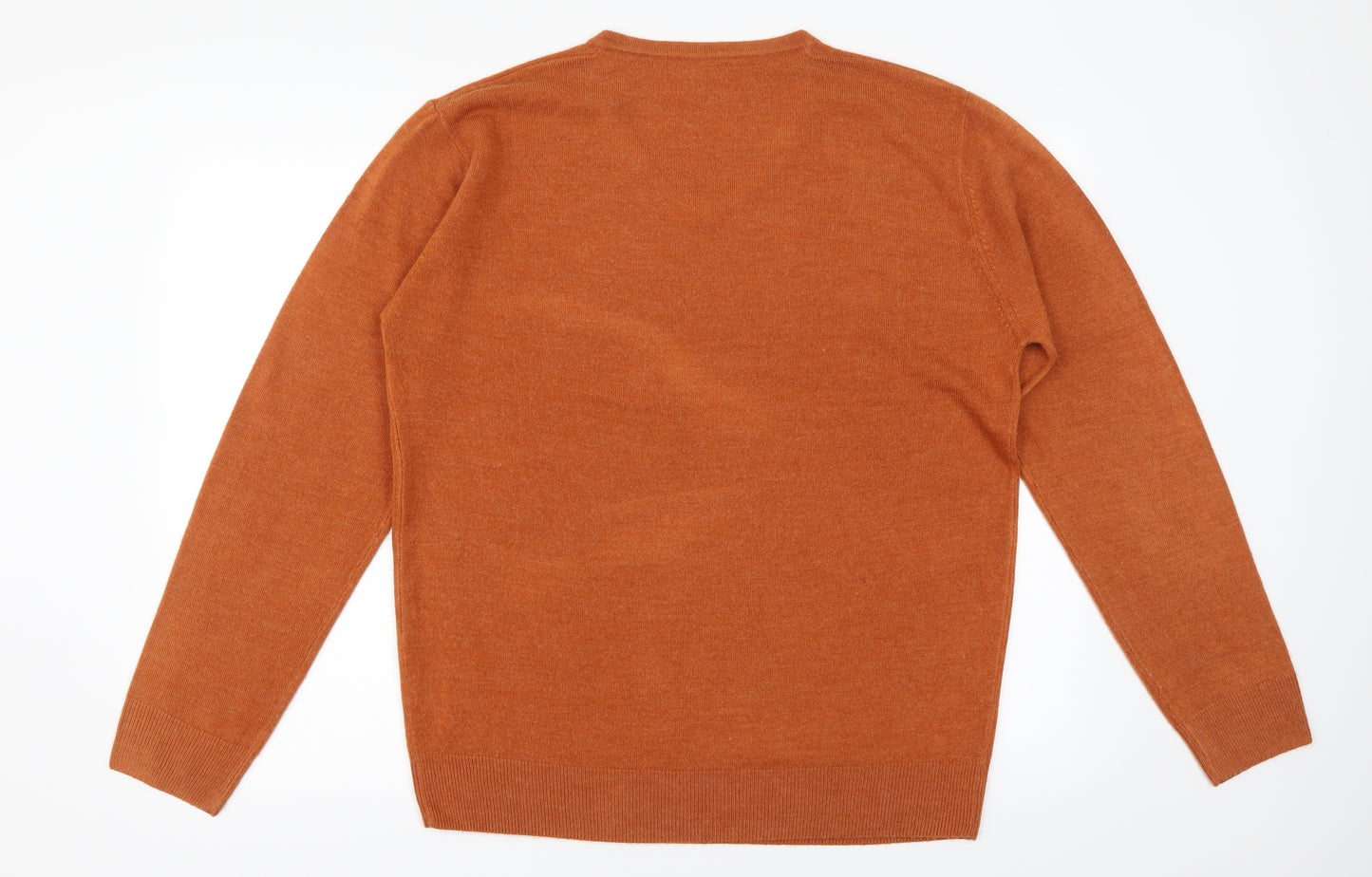 Easy Mens Orange   Pullover Jumper Size L