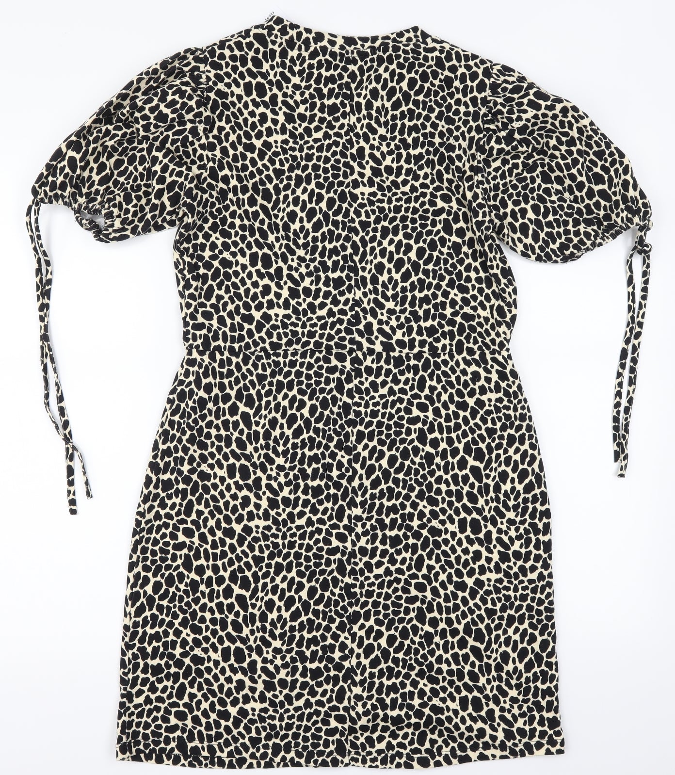 Topshop Womens Black Animal Print  Mini  Size 8