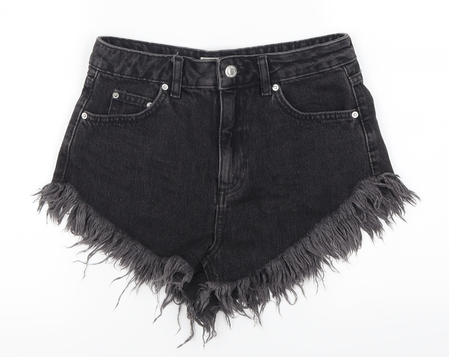 Topshop Womens Black   Cut-Off Shorts Size 8