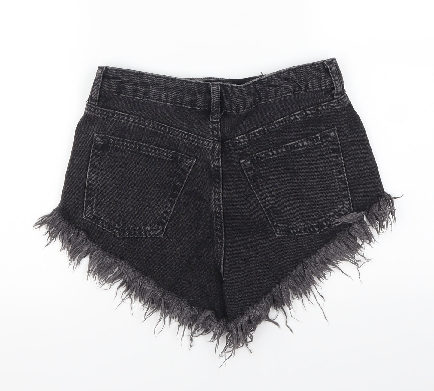 Topshop Womens Black   Cut-Off Shorts Size 8