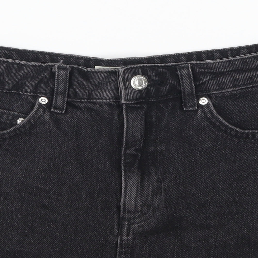 Topshop Womens Black   Cut-Off Shorts Size 8
