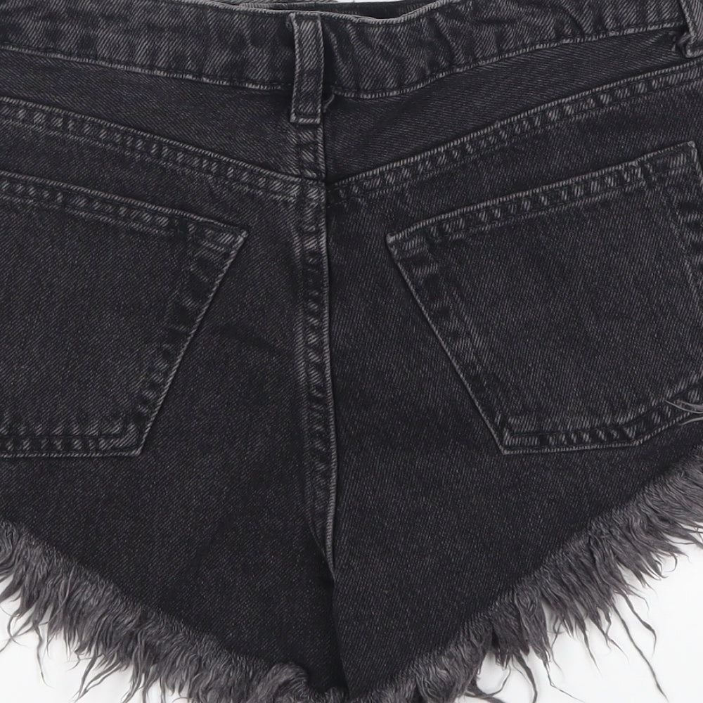Topshop Womens Black   Cut-Off Shorts Size 8