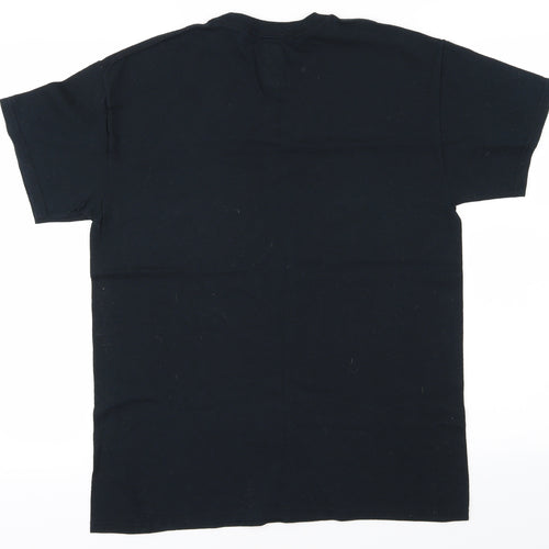 Manchester City FC Mens Black Houndstooth   T-Shirt Size M  - Blue moon