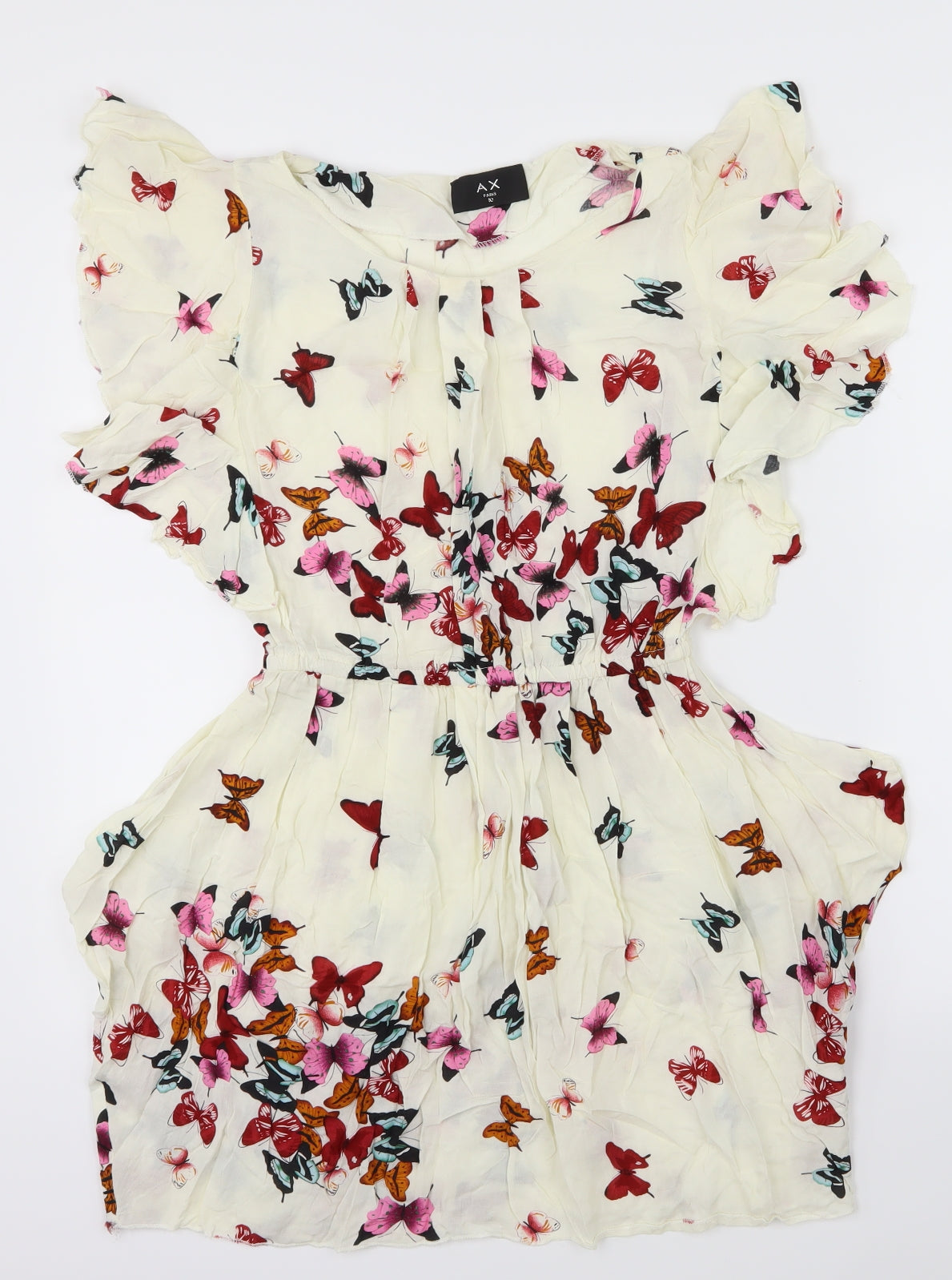 AX Paris Womens Yellow   A-Line  Size 10  - Butterflies