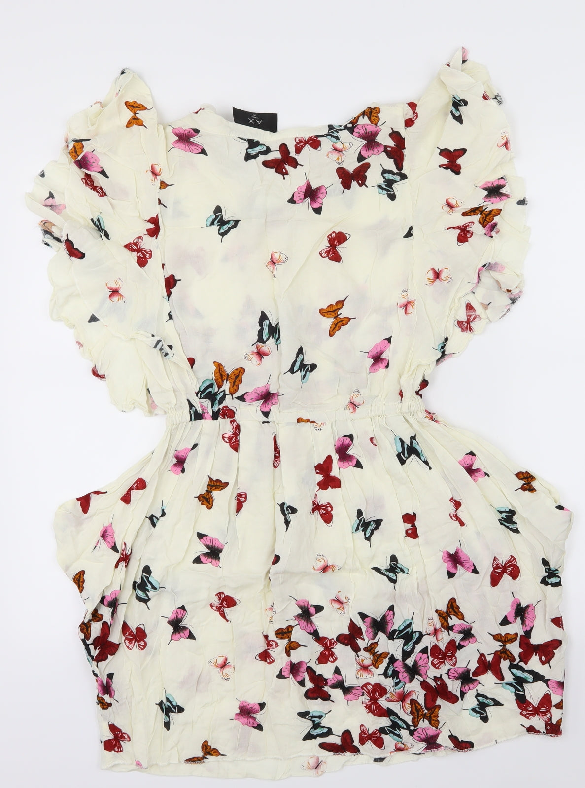 AX Paris Womens Yellow   A-Line  Size 10  - Butterflies