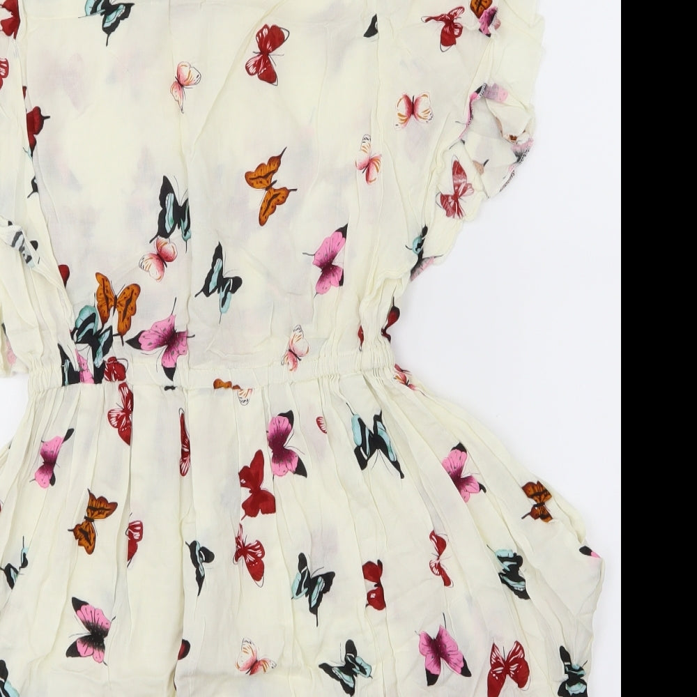 AX Paris Womens Yellow   A-Line  Size 10  - Butterflies