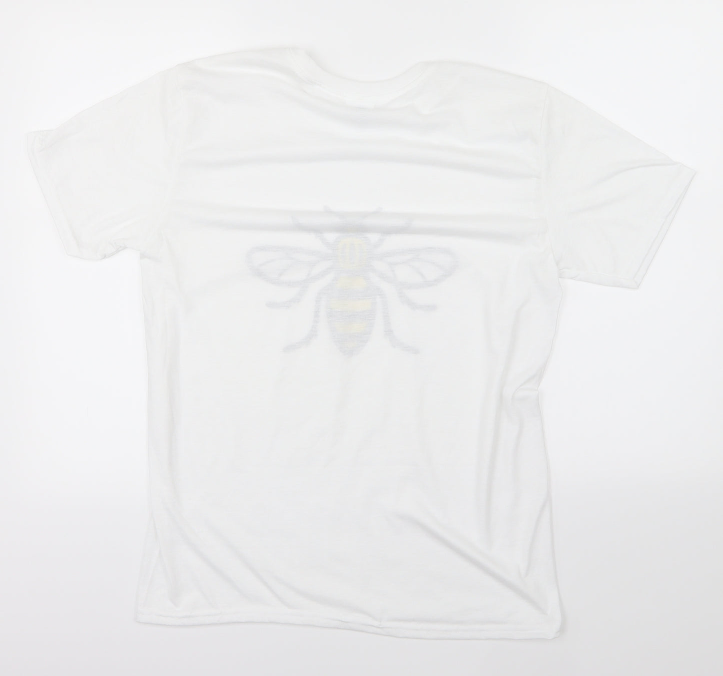 Gildan Mens White    T-Shirt Size M  - Bee