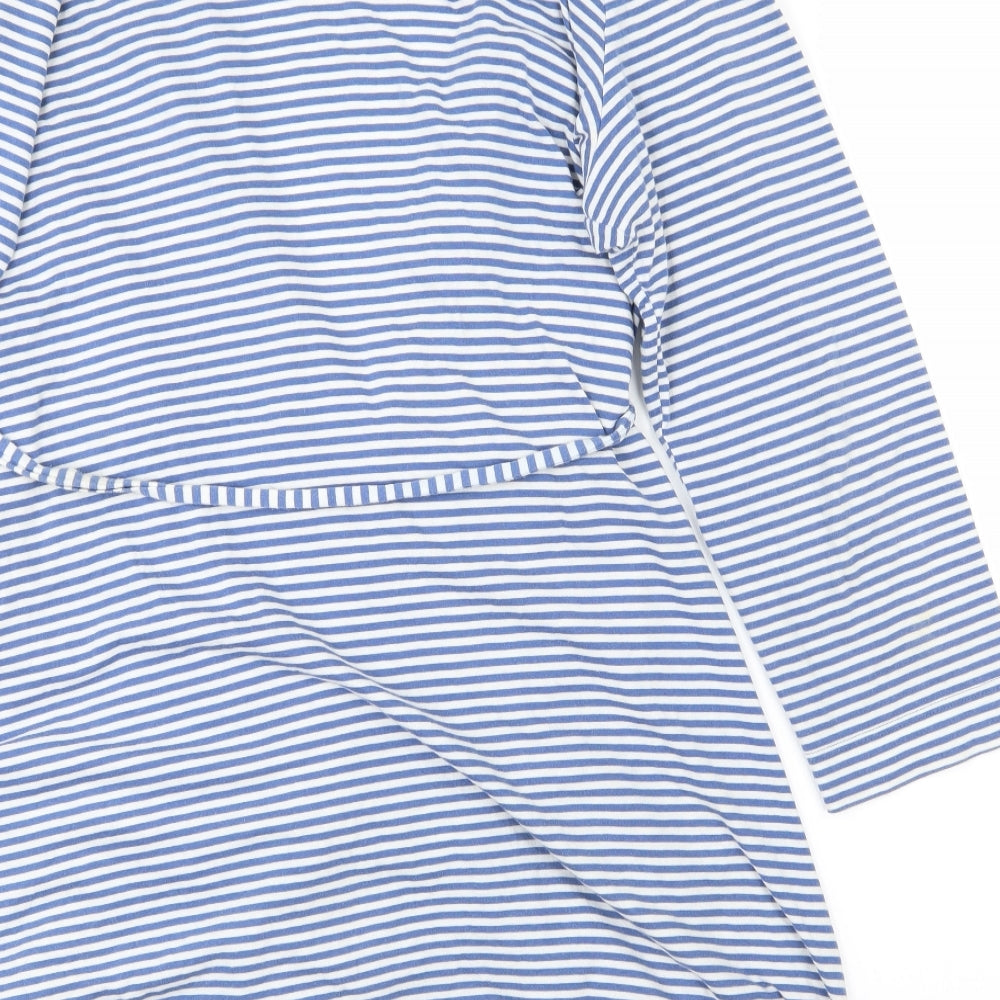 Blooming Marvellous Womens Blue Striped  Cami Robe Size M