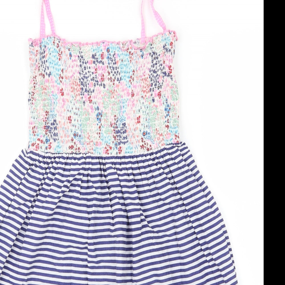 Angels Girls Blue Striped  A-Line  Size M