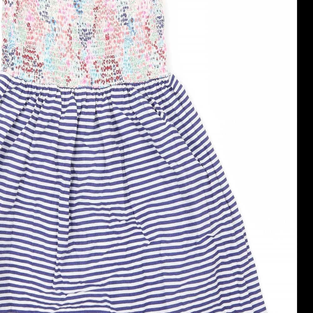 Angels Girls Blue Striped  A-Line  Size M