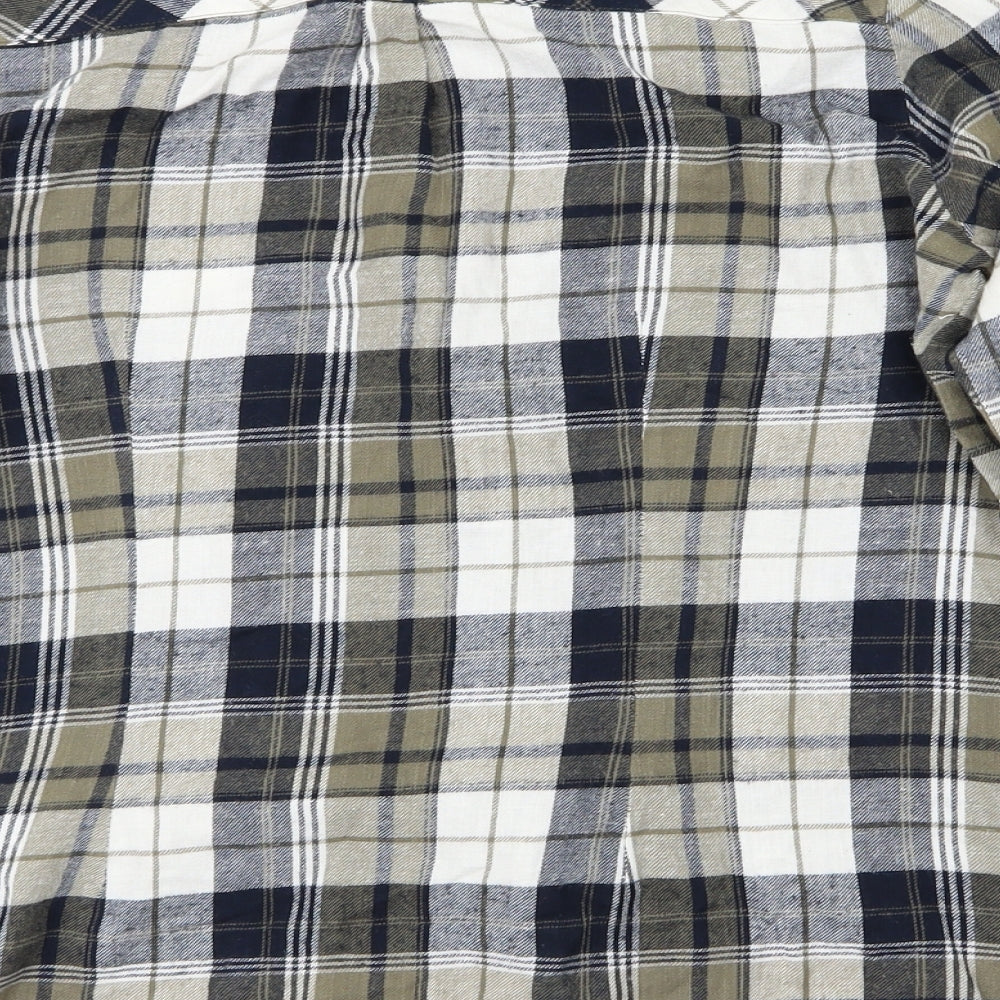 Select Womens Green Plaid  Basic Button-Up Size 10