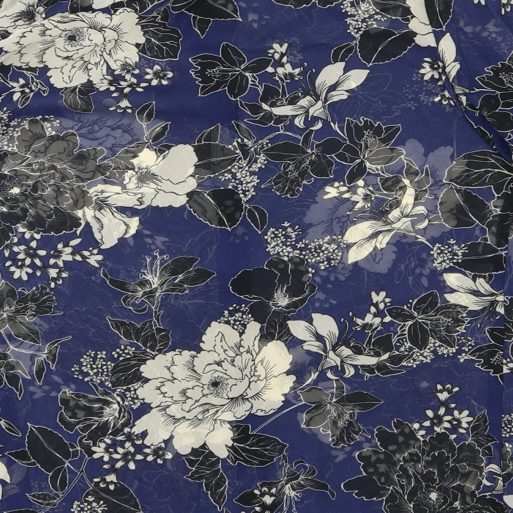 New Look Maternity Womens Beige Floral  Basic Button-Up Size 10