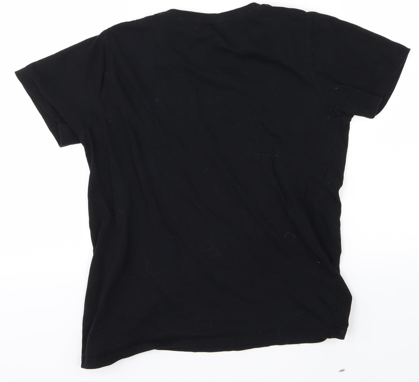 New Look Womens Black   Basic T-Shirt Size 8  - Flowers