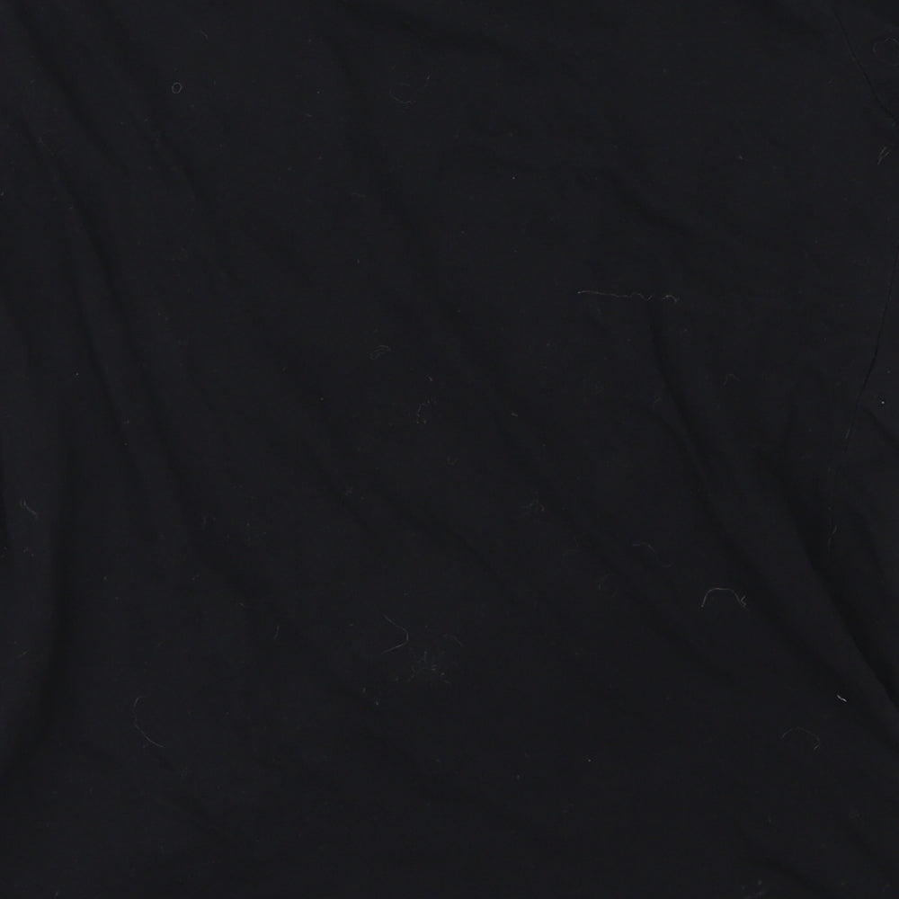 New Look Womens Black   Basic T-Shirt Size 8  - Flowers