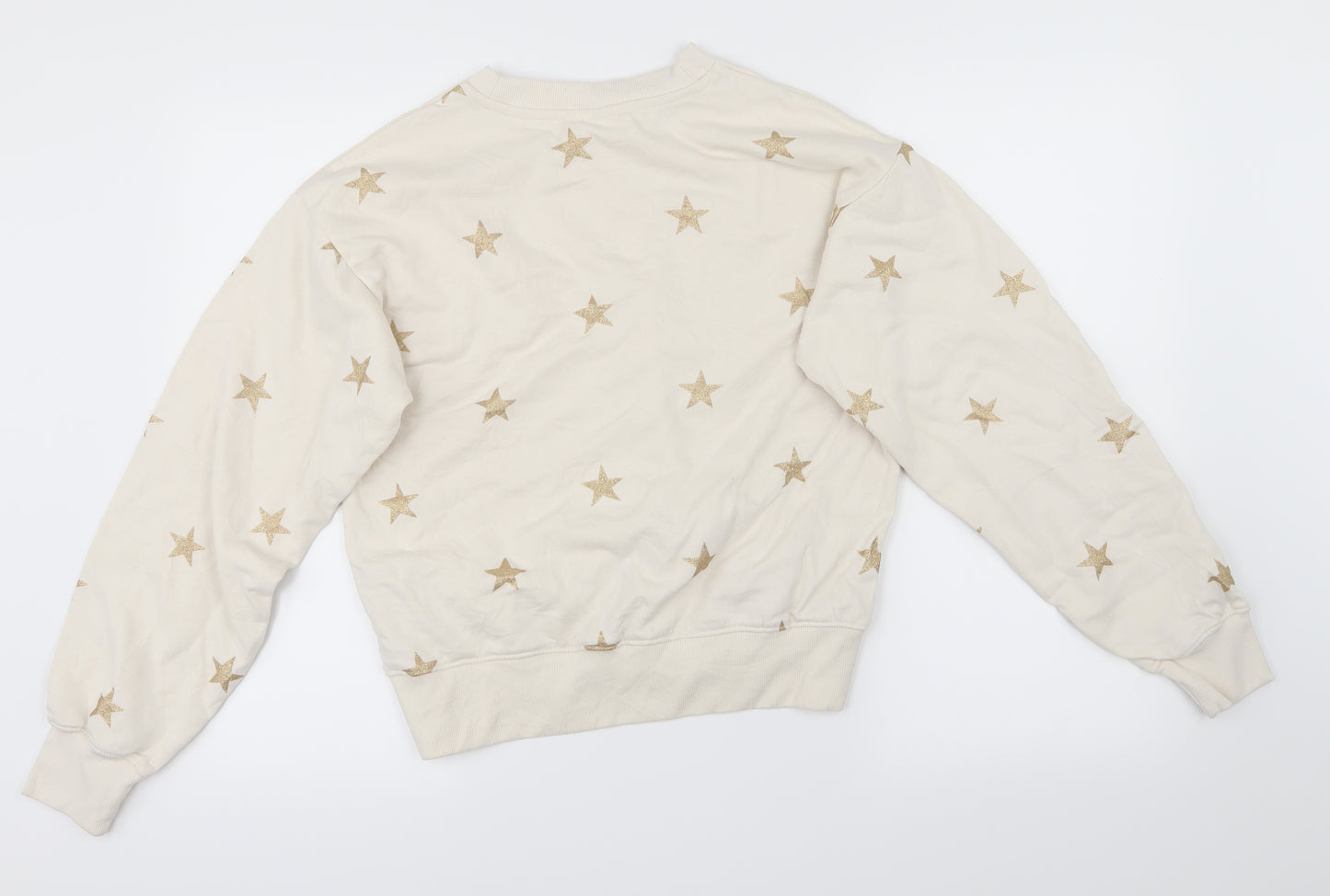 H&M Girls White   Pullover Jumper Size 12-13 Years  - Stars