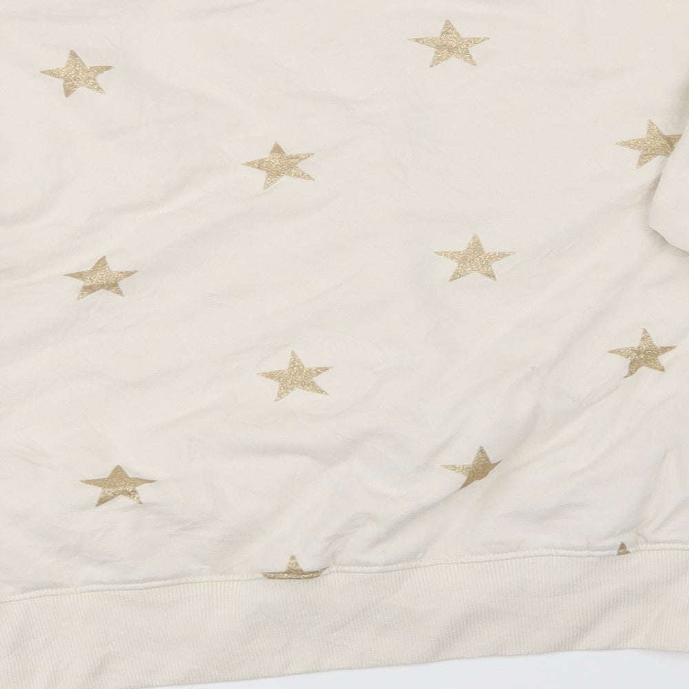 H&M Girls White   Pullover Jumper Size 12-13 Years  - Stars