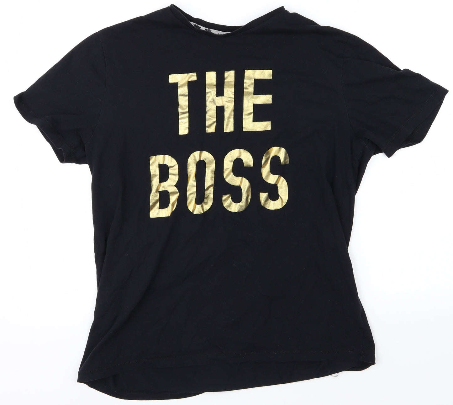 George Womens Black   Basic T-Shirt Size M  - The Boss