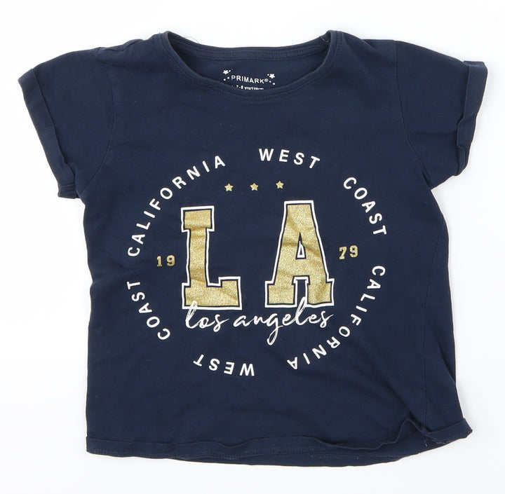 Primark Boys Blue Basic T-Shirt Size 7-8 Years - LA