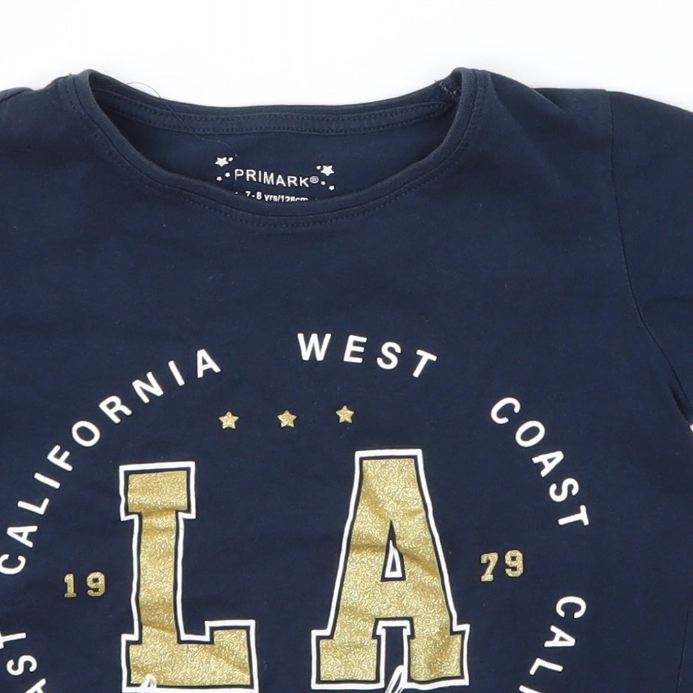 Primark Boys Blue   Basic T-Shirt Size 7-8 Years  - LA