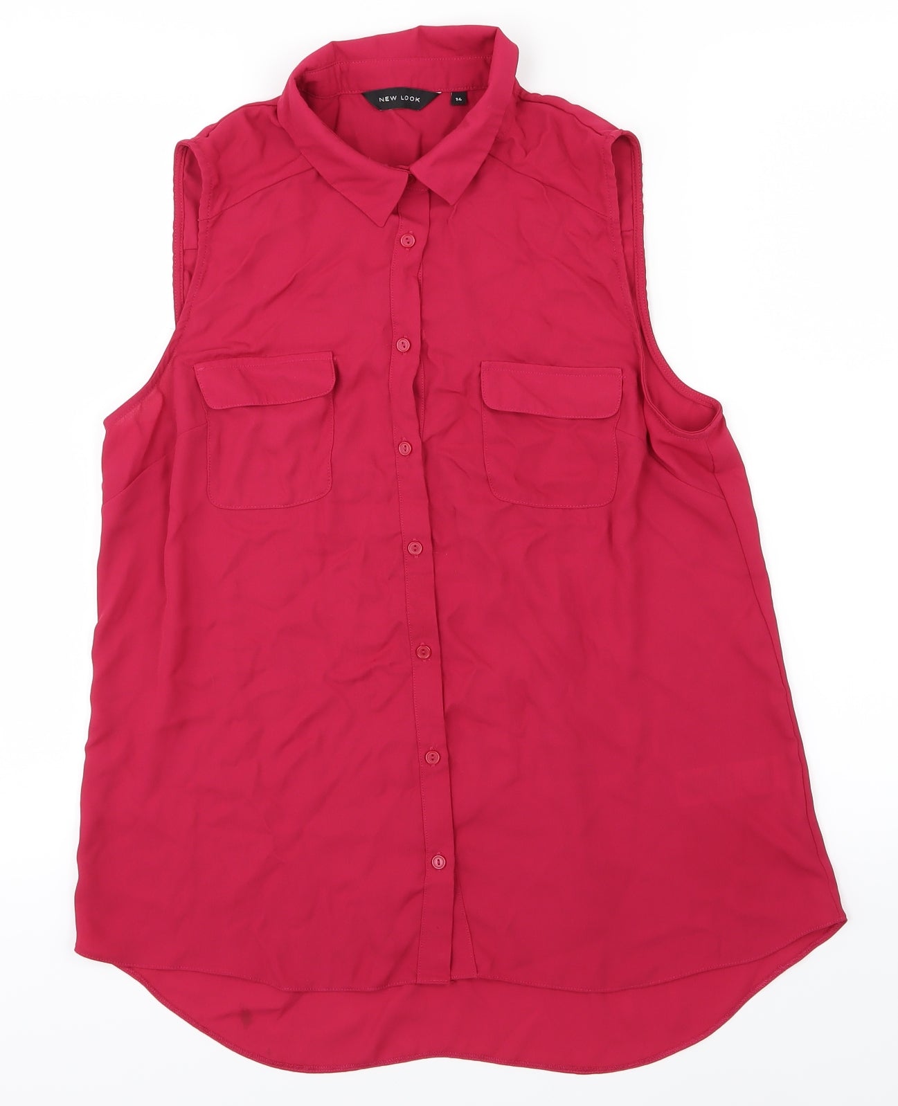 New Look Womens Pink   Basic Blouse Size 14