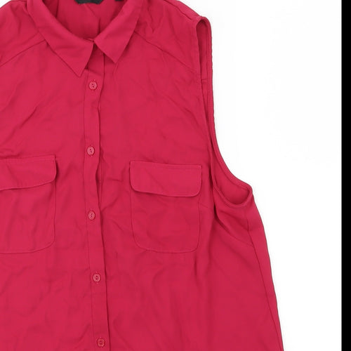 New Look Womens Pink   Basic Blouse Size 14