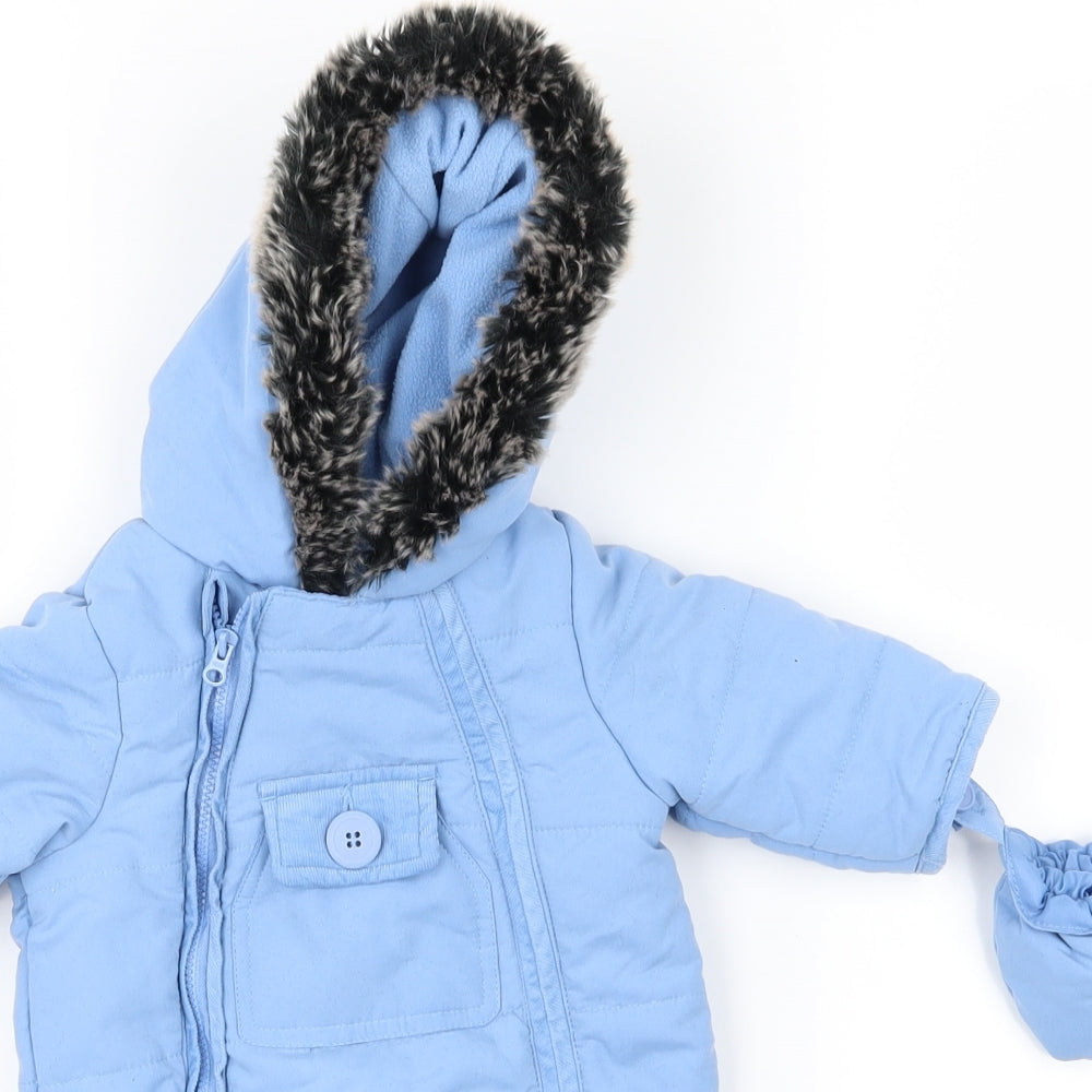 BHS Boys Blue   Babygrow One-Piece Size Newborn