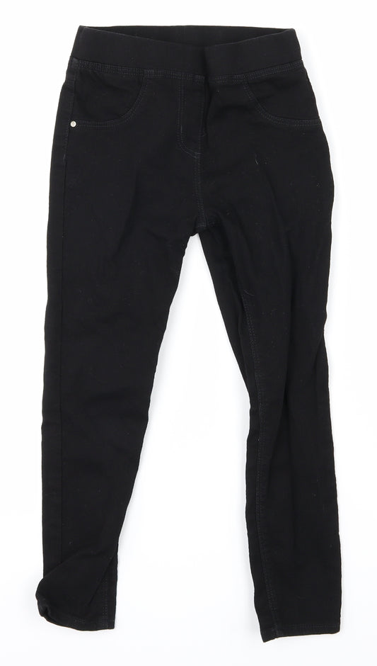 Front view of George girls’ black skinny jeans, size 7-8, years