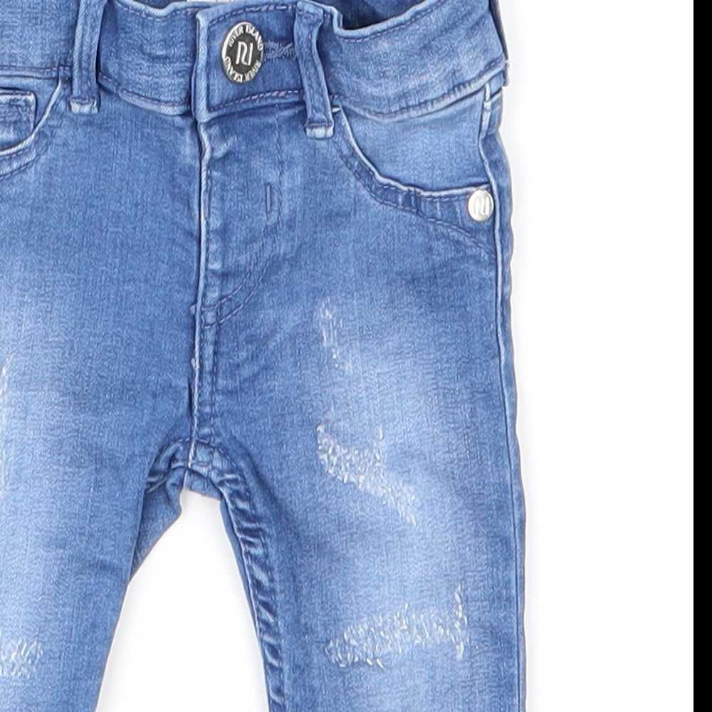 River Island Girls Blue   Capri Jeans Size 0-3 Months