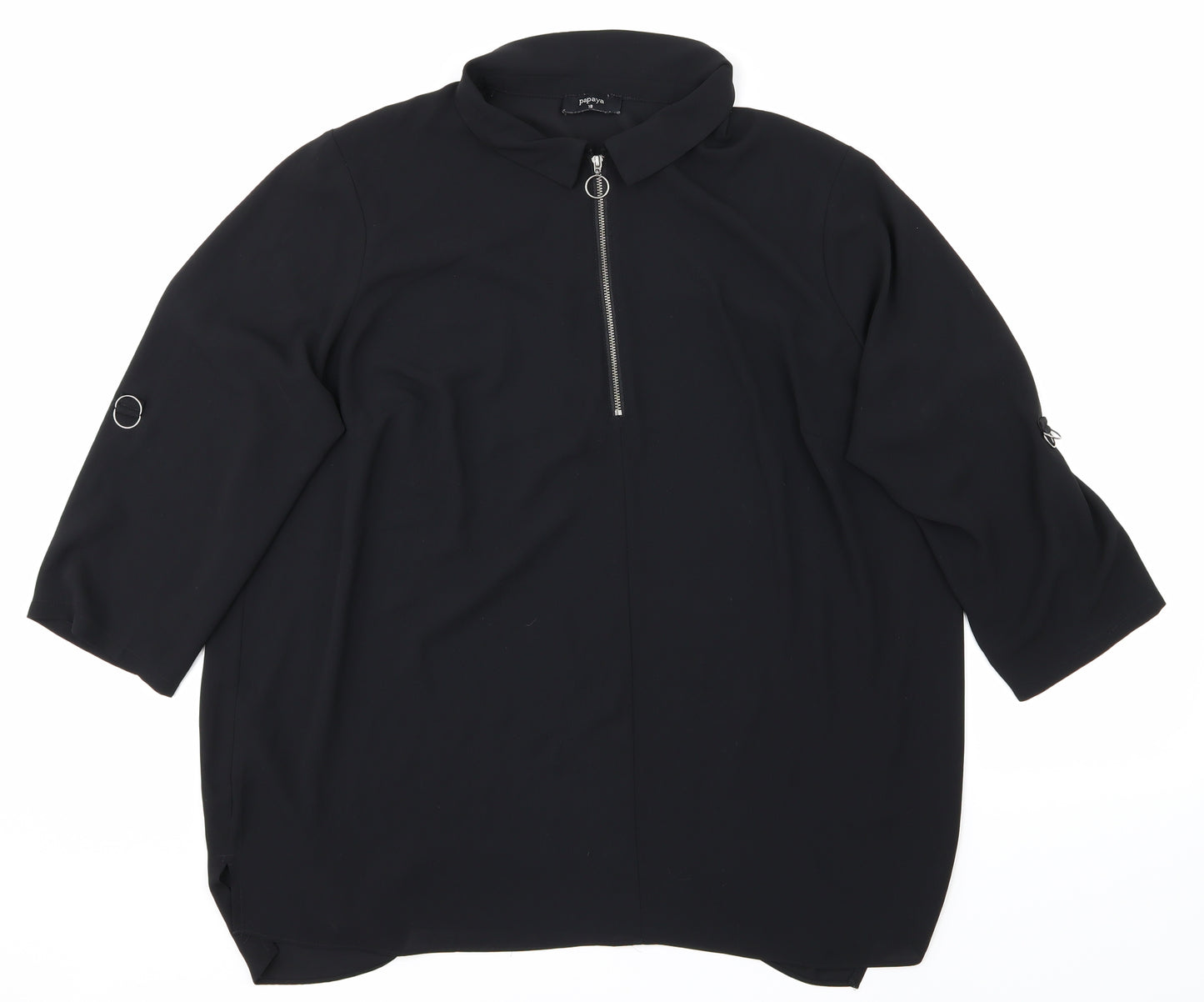 Papaya Womens Black   Basic Blouse Size 18