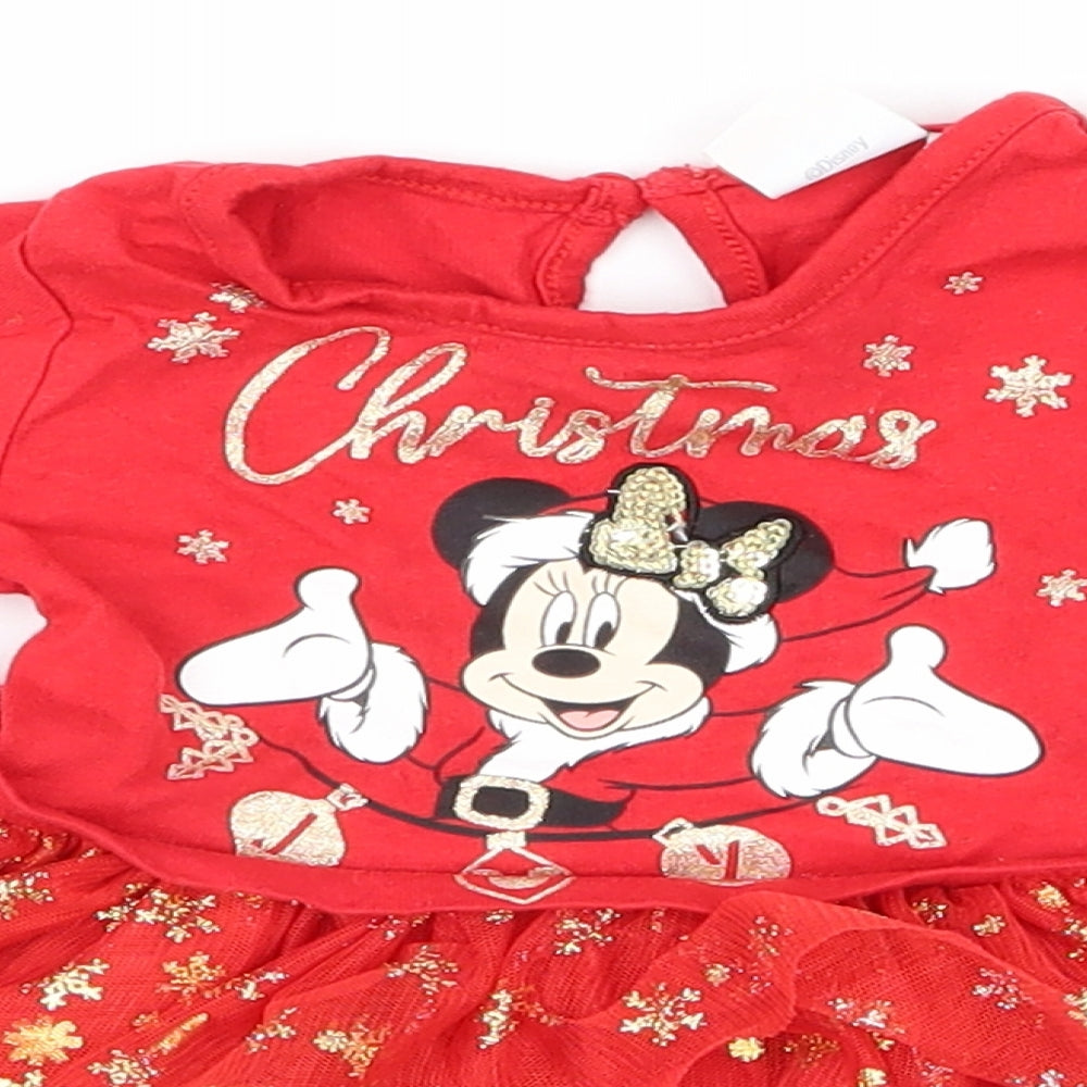 Disney Baby Girls Red   A-Line  Size 3-4 Years