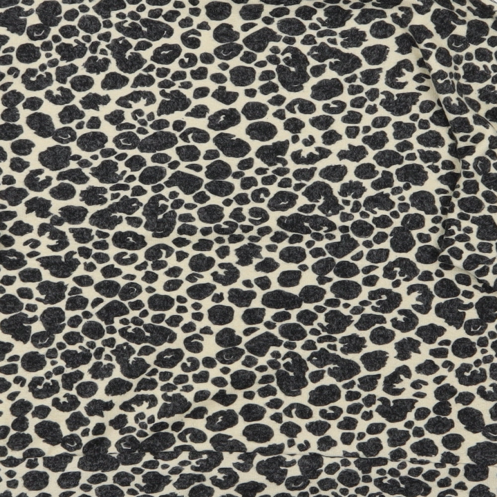 Dorothy Perkins Womens Yellow Animal Print  Pullover Jumper Size 8  - Leopard Print