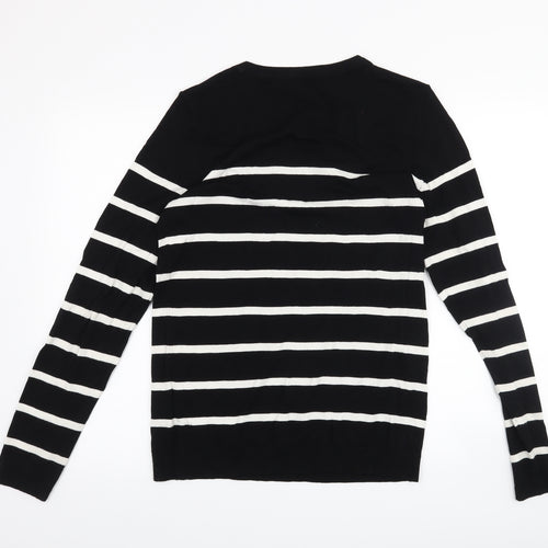Dorothy Perkins Womens Black Striped  Pullover Jumper Size 12