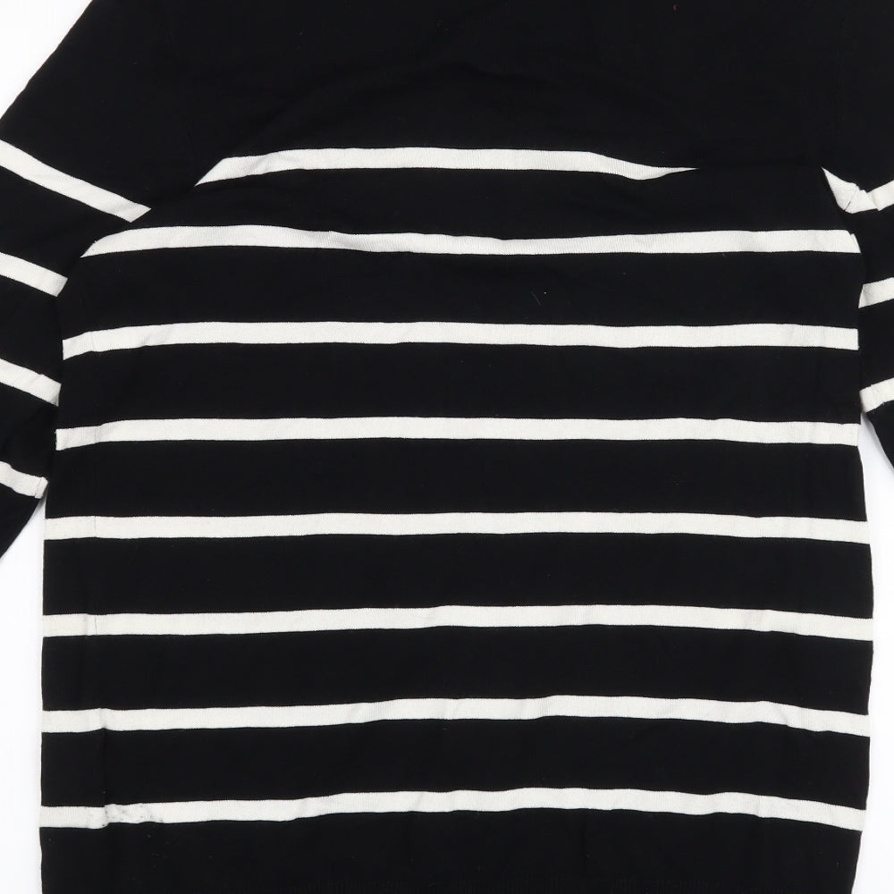 Dorothy Perkins Womens Black Striped  Pullover Jumper Size 12