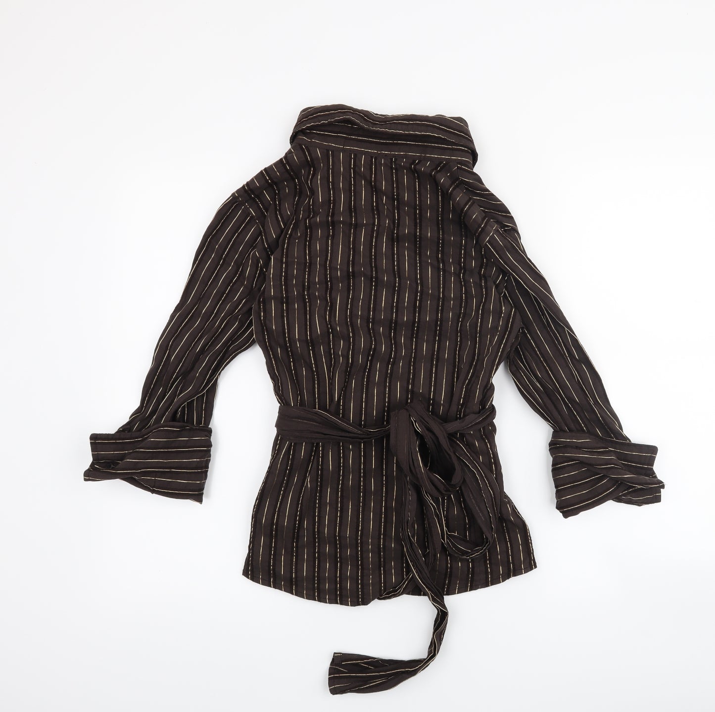 Zara Womens Brown   Basic Button-Up Size L