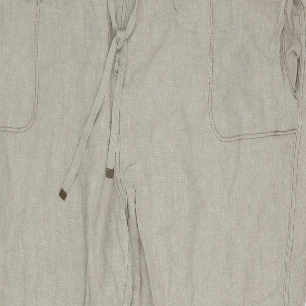 George Womens Beige   Cropped Trousers Size 24 L25 in