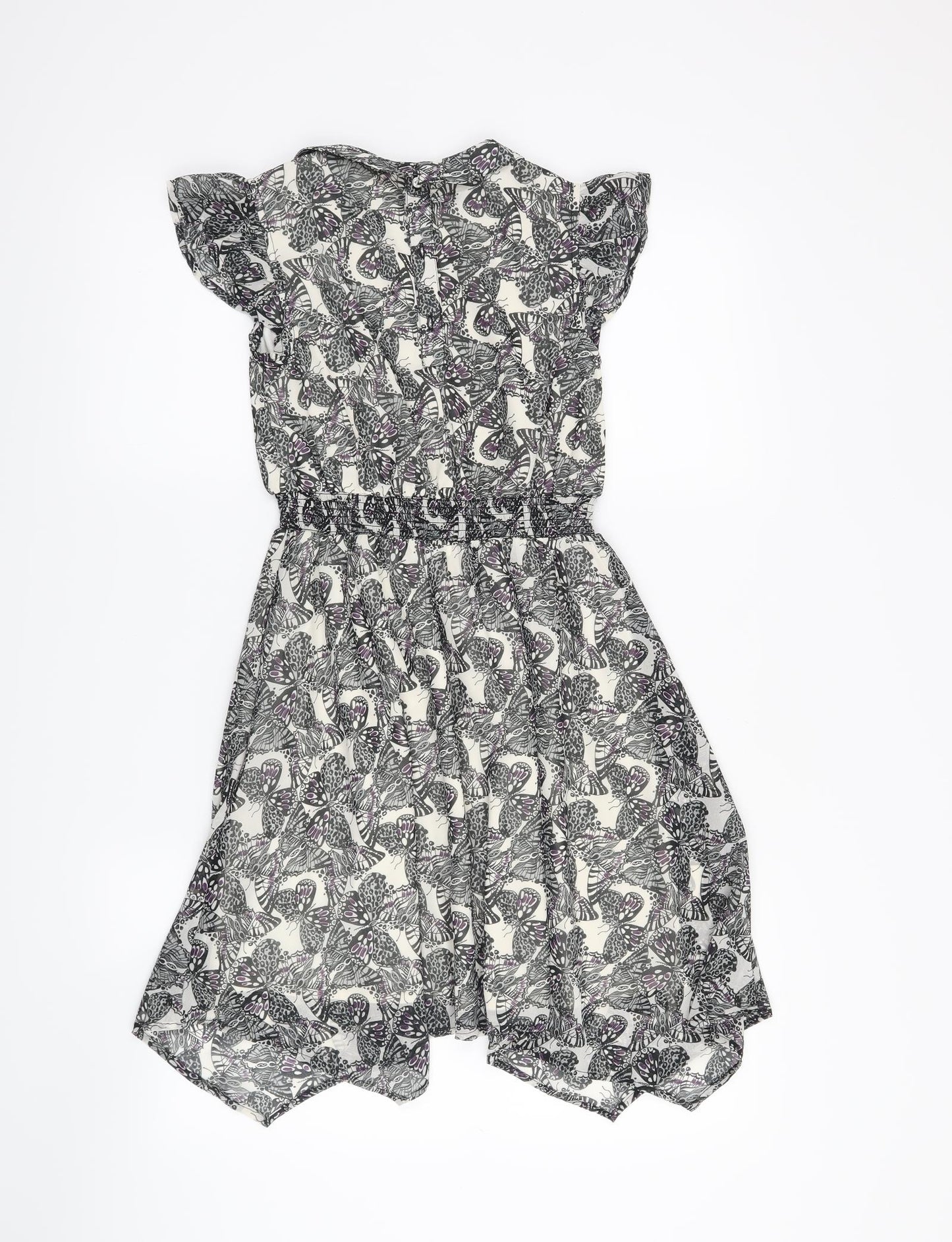 BHS Girls Grey Animal Print  A-Line  Size 8-9 Years