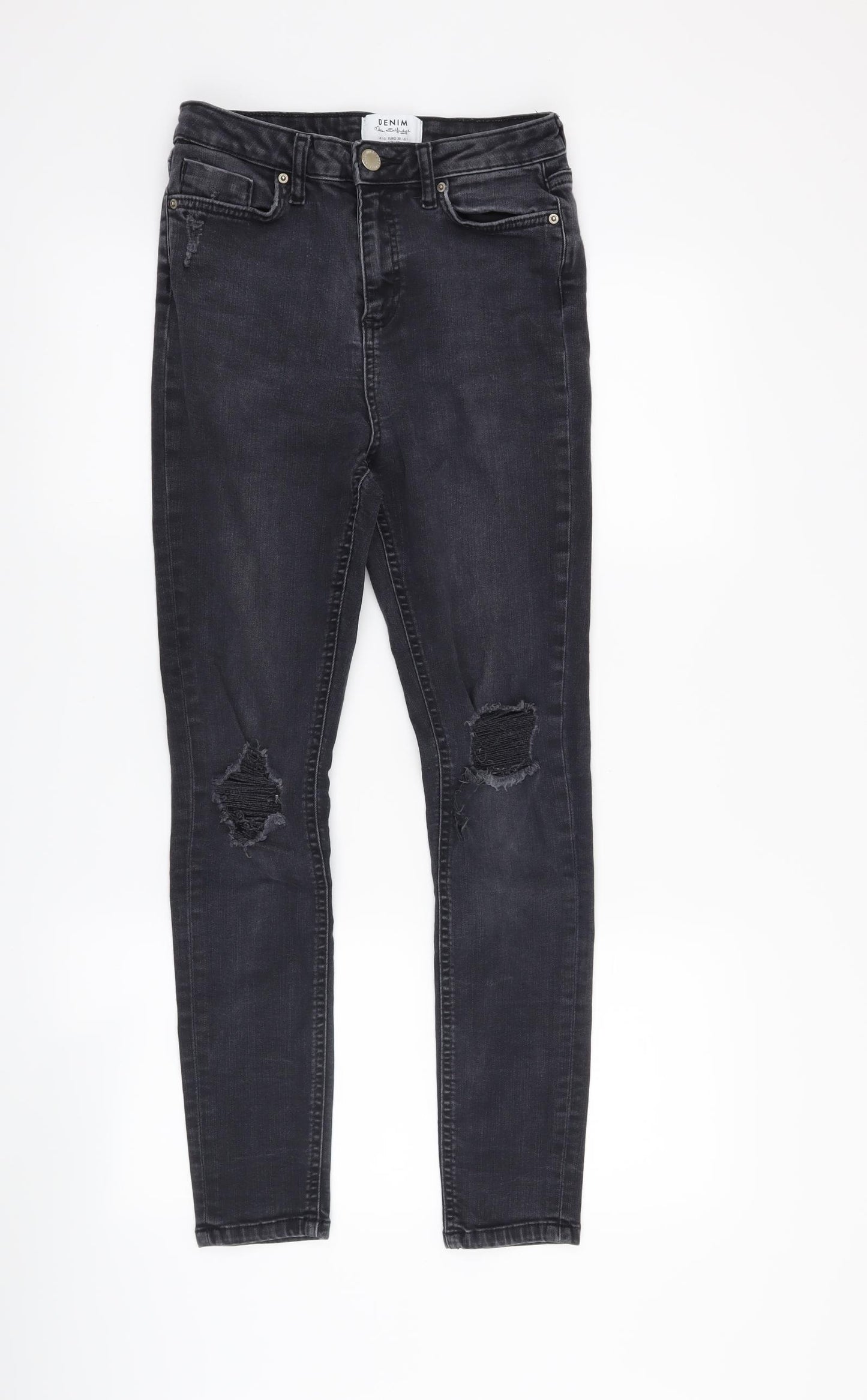 Miss Selfridge Womens Black   Skinny Jeans Size 10 L32 in