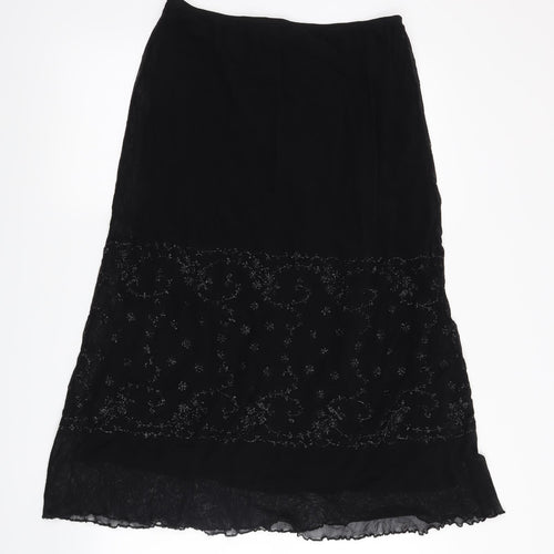 Per Una Womens Black   A-Line Skirt Size 14