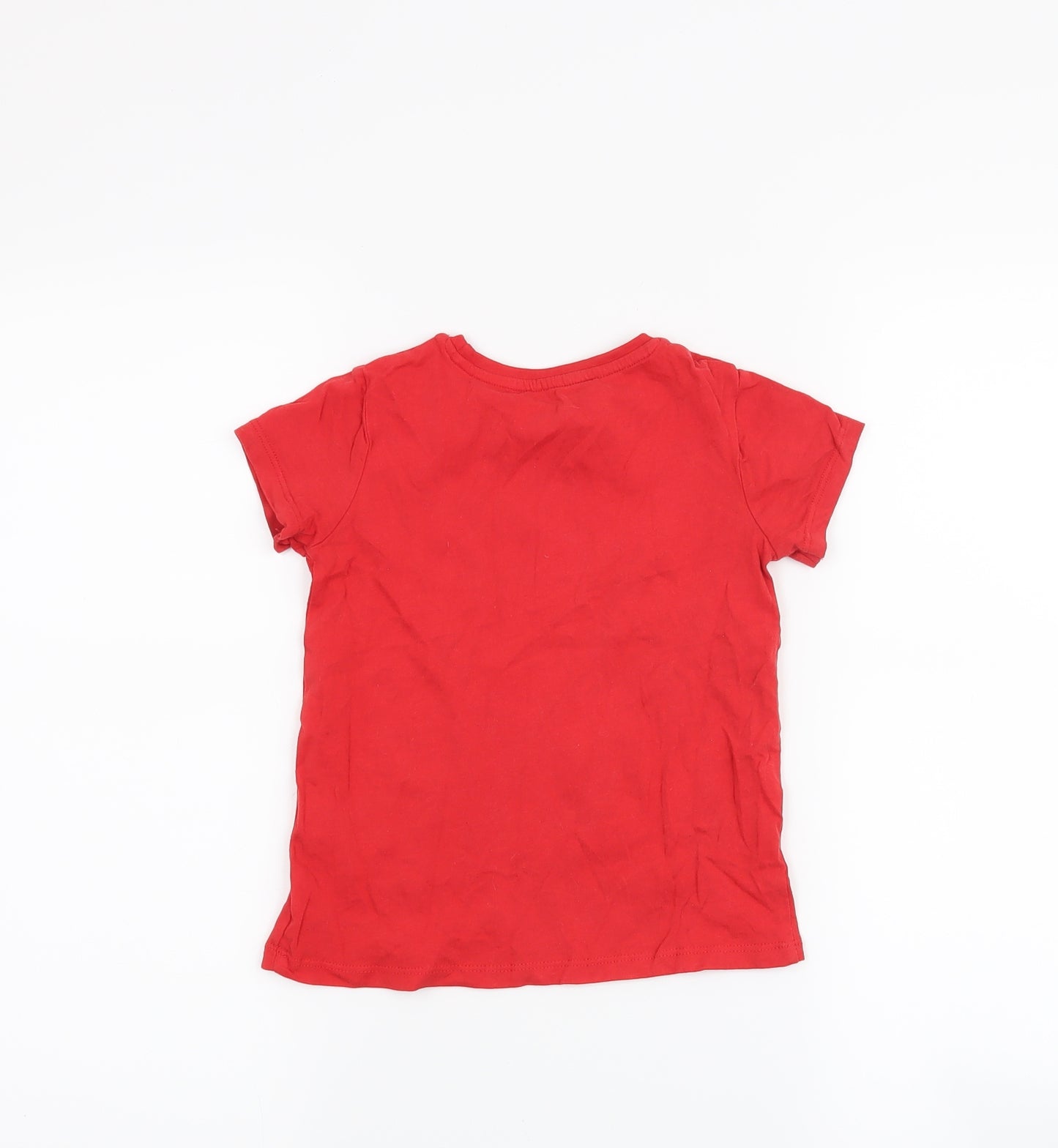 Nutmeg Girls Red   Basic T-Shirt Size 4-5 Years