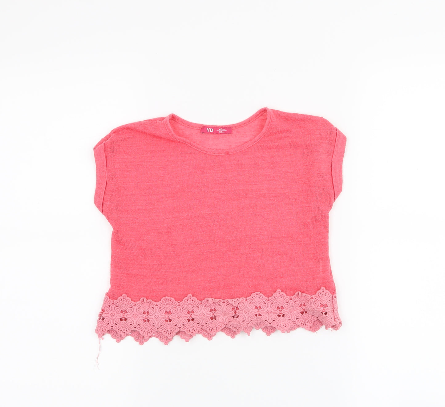 YD Girls Pink   Basic T-Shirt Size 8-9 Years