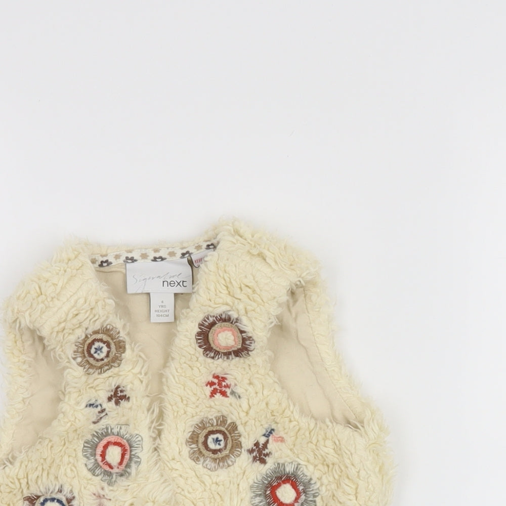 NEXT Girls White   Vest Jumper Size 4 Years
