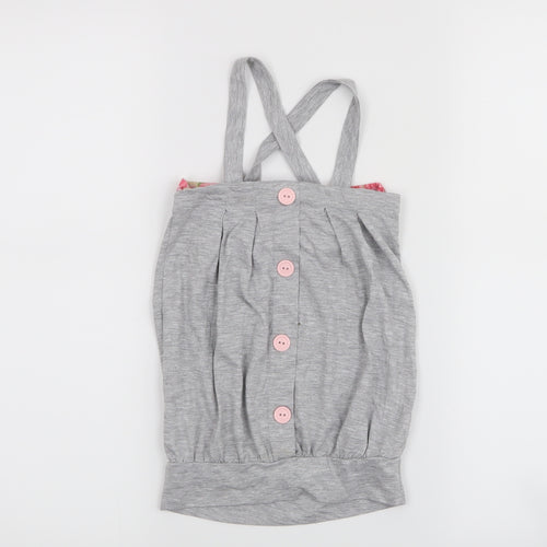 Girl 2 Girl Girls Grey   Basic Tank Size 3-4 Years