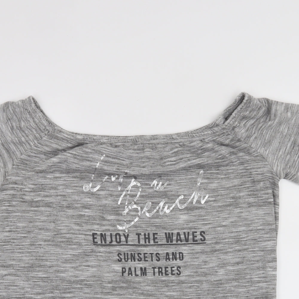 Papaya Womens Grey   Basic T-Shirt Size 16