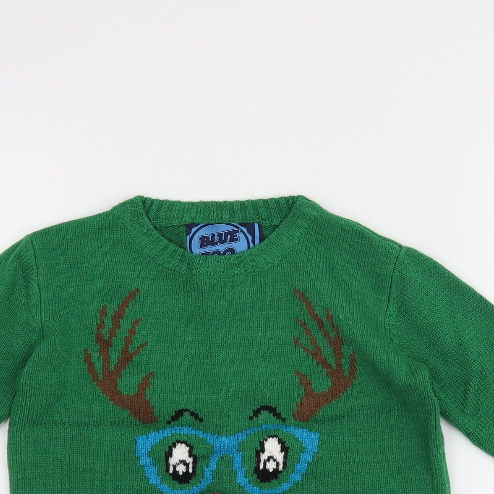 Blue Zoo Boys Green   Pullover Jumper Size 5-6 Years