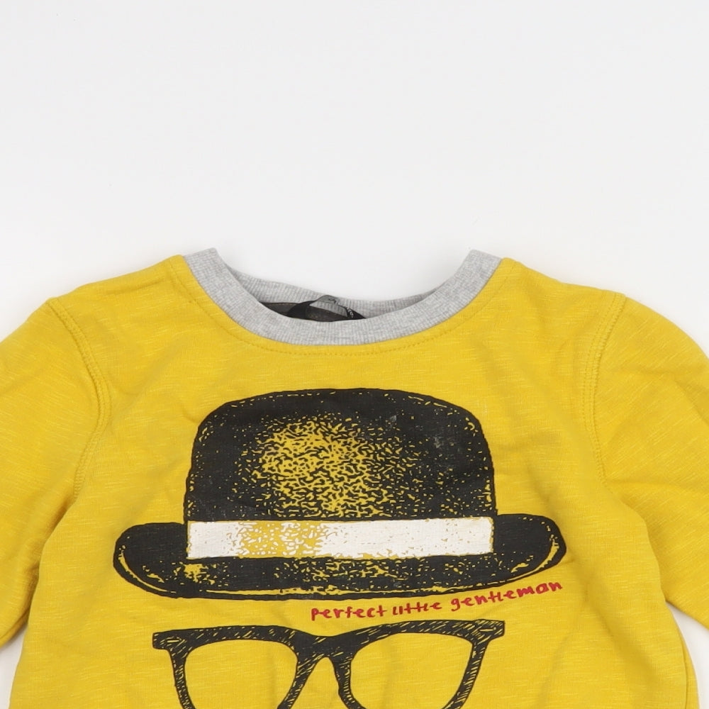 George Boys Yellow   Pullover Jumper Size 4-5 Years